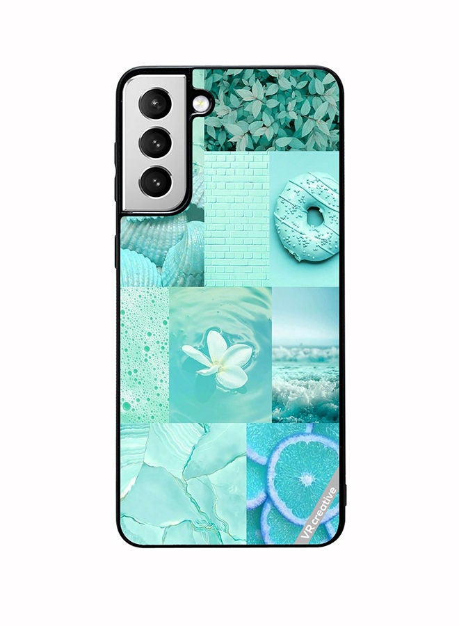 VR CREATIVE Protective Case Cover For Samsung Galaxy S22 5G Mint Abstract College Design Multicolour - Image 1