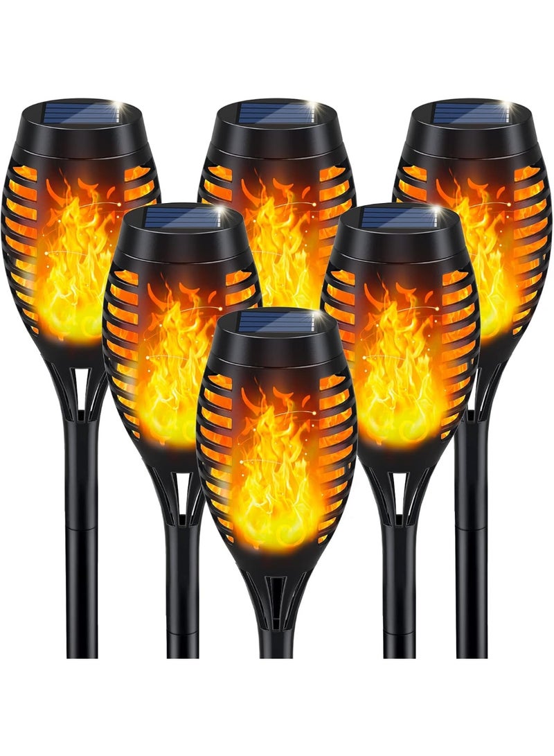 Solar Flickering Flame Torch Lights, Waterproof Solar Powered Outdoor Garden Lights, Auto On/Off Landscape Decor Lamp for Patio Pathway Yard Lawn Decoration - Image 4