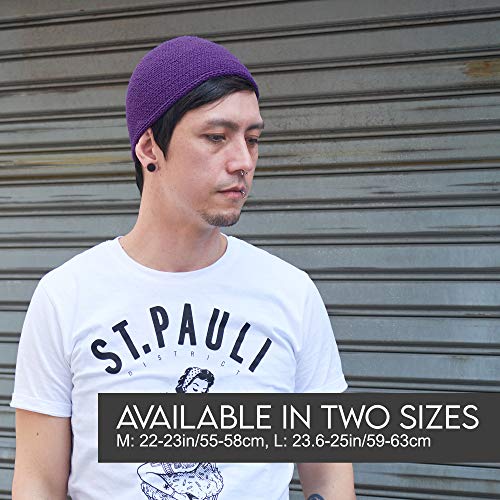 CHARM Kufi Hat Mens Beanie - Men Cotton Skull Cap Hand Made 2 Sizes Islam Dark Brown M - Image 4