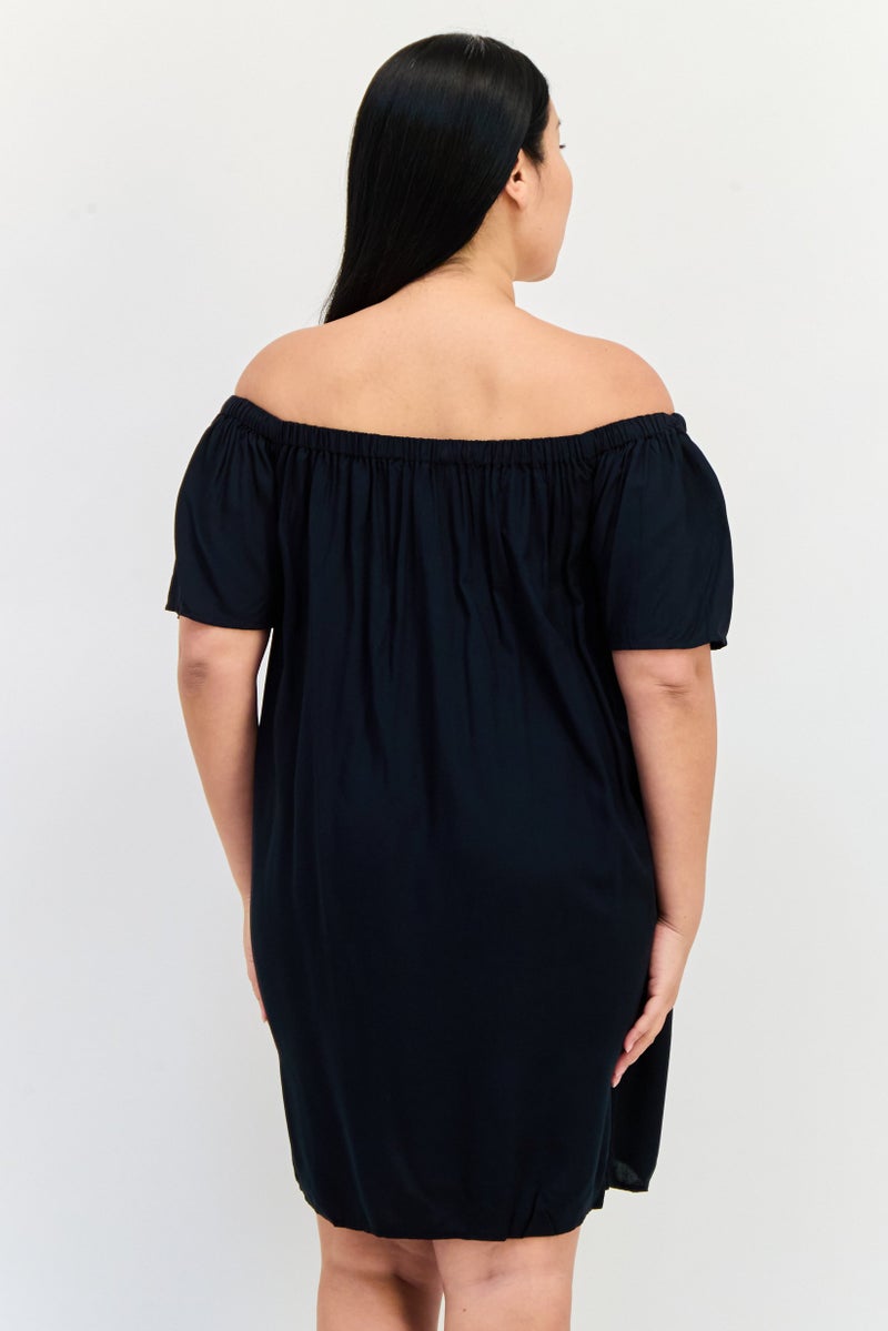 ONLY Women Solid Casual Mini Dress, Black - Image 2