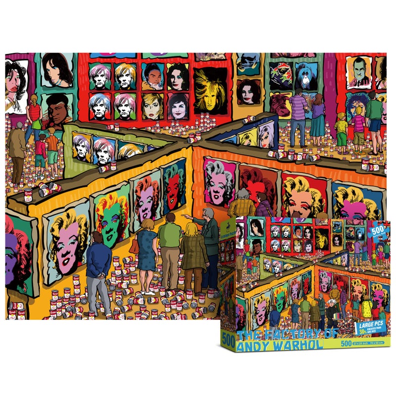 Antelope 500 Piece Large Format Jigsaw Puzzle for Adults Andy Warhol Jigsaw Puzzles Large Pieces No Dust Puzzles for Senior Citizen 500 PC NonGlare Finish Interlock Smoothly - Image 2
