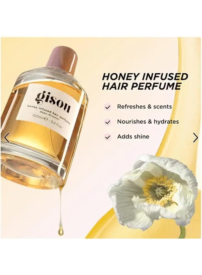 Gisou Honey Infused Hairspray 50ml, Enriched Delicate Hair Oil 1.7oz - Image 2