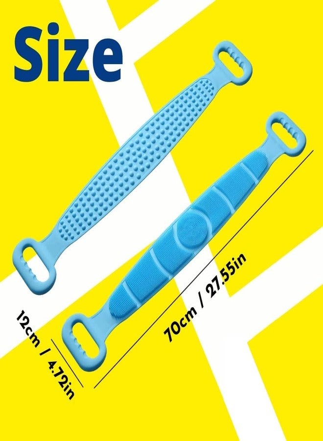ARUP فرشاة استحمام سيليكونية للجسم والظهر من ARUP - حزام استحمام مقشر مزدوج الجوانب لتنظيف عميق وإزالة الجلد الميت، حزام استحمام سيليكوني ناعم للرجال والنساء - Image 2