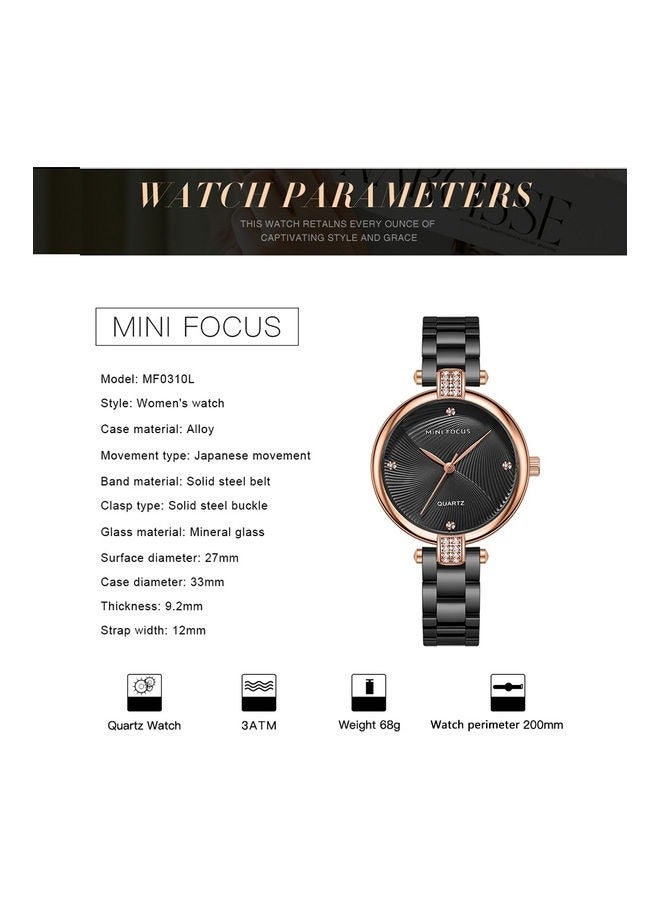 MINI FOCUS Lady watch rose shell blue face blue steel belt - Image 5