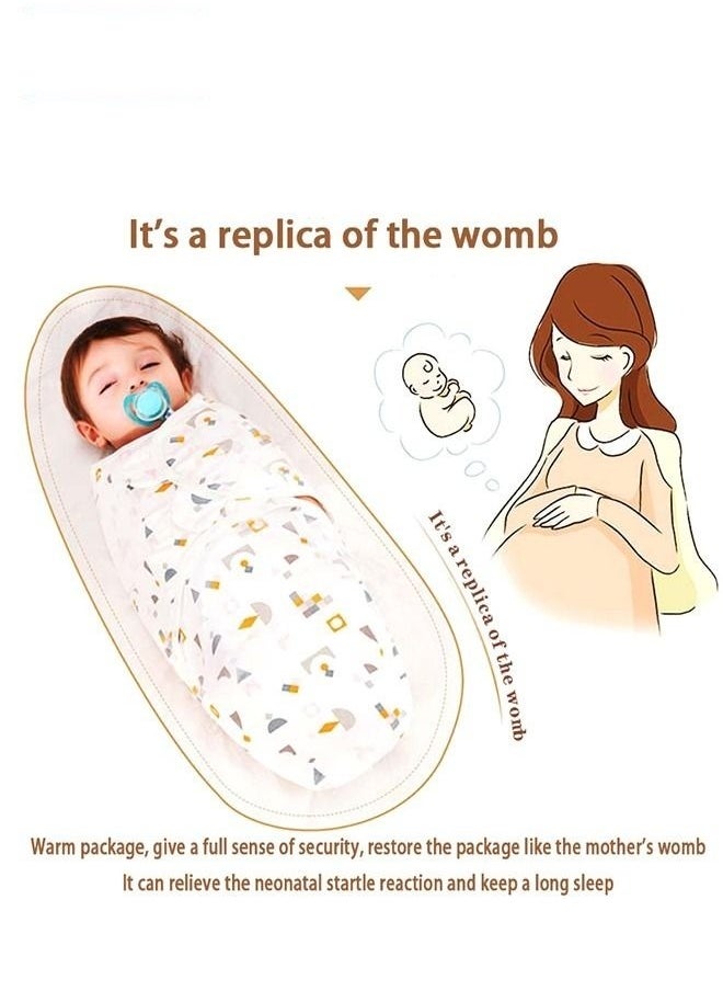 MIXDE 6 PCS Baby Swaddle Blanket Wrap Cap Set Newborn Infant Sleep Sack With Caps 100% Breathable Cotton 0-6 Month  - Image 4