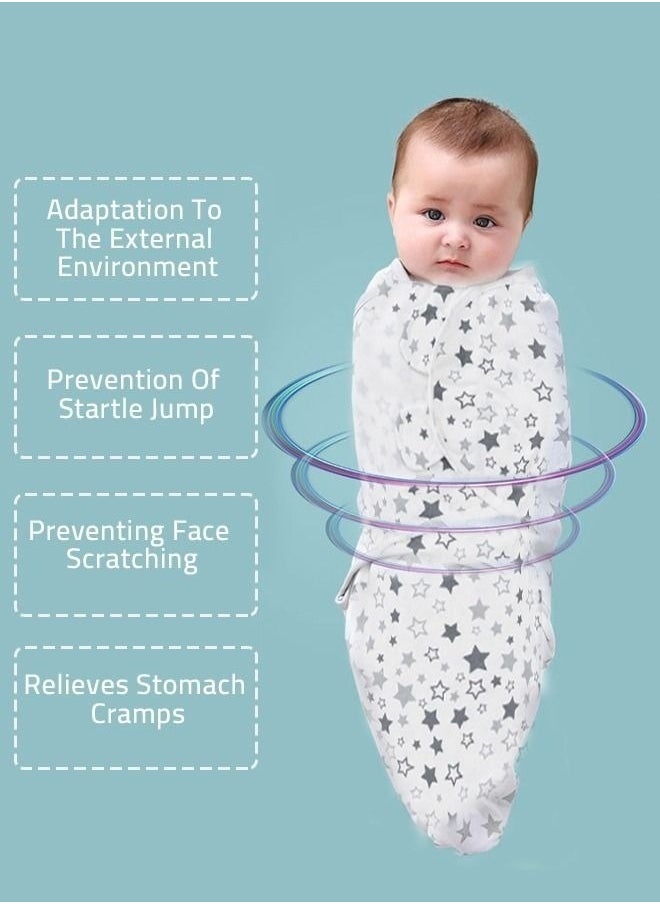 MIXDE 6 PCS Baby Swaddle Blanket Wrap Cap Set Newborn Infant Sleep Sack With Caps 100% Breathable Cotton 0-6 Month  - Image 5