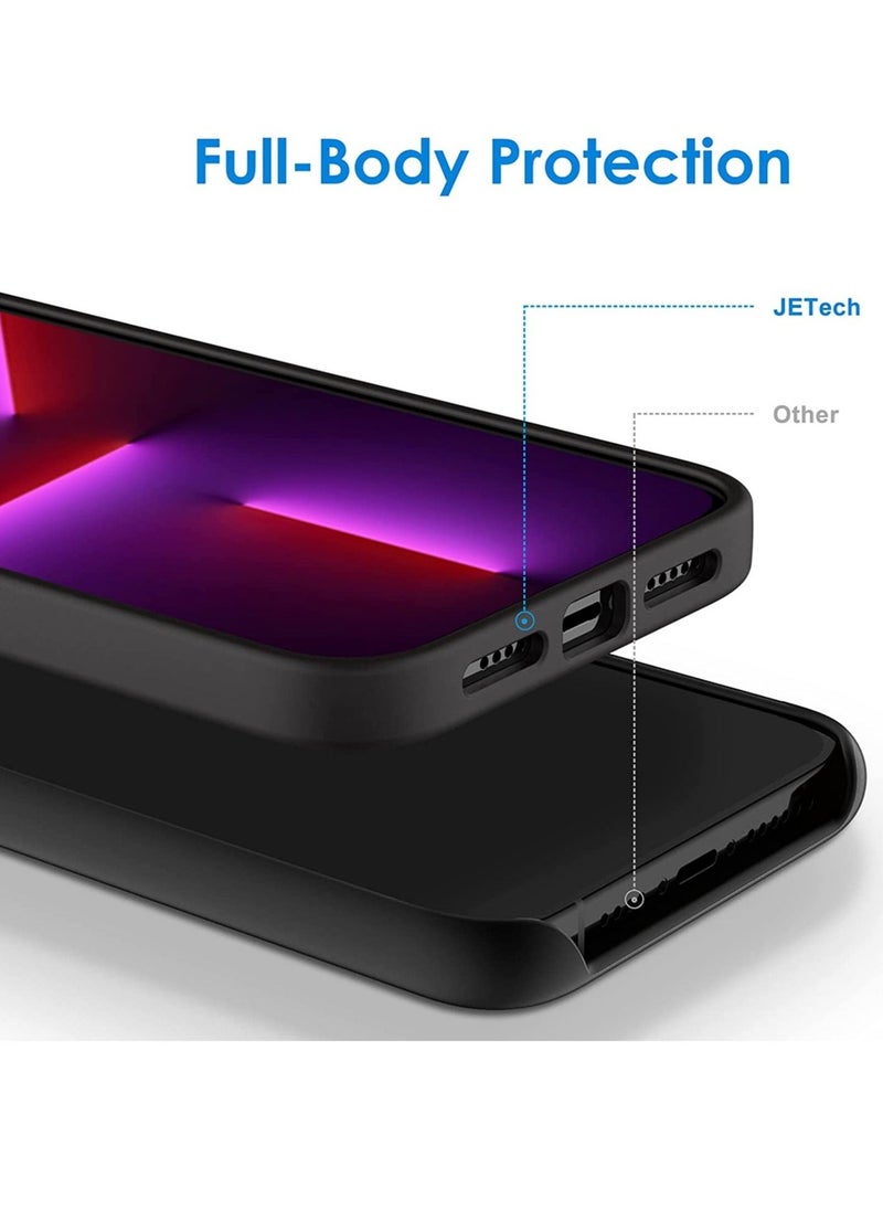 Raxoom Silicone Case Compatible with iPhone 13 Pro Max 6.7-Inch, Silky-Soft Touch Full-Body Protective Case, Shockproof Cover with Microfiber Lining (Black) - Image 2