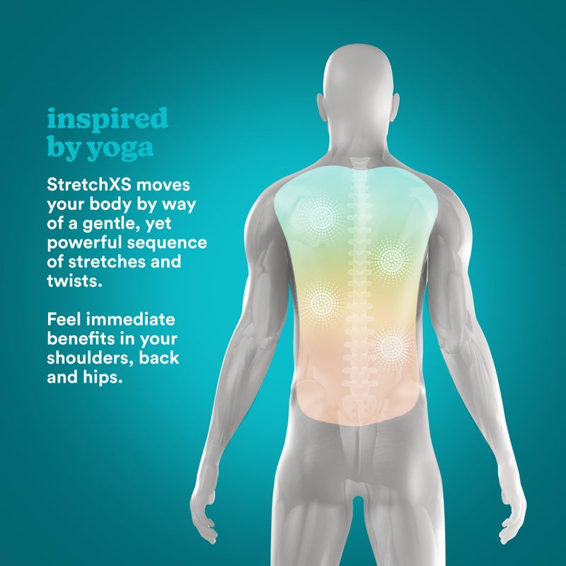 HoMedics حصيرة HoMedics STRETCH XS - مستوحاة من اليوغا، تحكم عن بعد، شدة قابلة للتعديل، حصيرة يوغا/تمدد مسبقة البرمجة للاستخدام في المنزل لدعم الظهر والكتف والورك، حصيرة قابلة للطي مع وسادة دعم - رمادي - Image 2