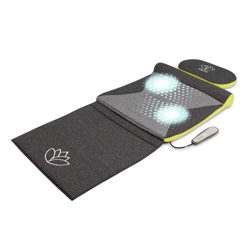 HoMedics حصيرة HoMedics STRETCH XS - مستوحاة من اليوغا، تحكم عن بعد، شدة قابلة للتعديل، حصيرة يوغا/تمدد مسبقة البرمجة للاستخدام في المنزل لدعم الظهر والكتف والورك، حصيرة قابلة للطي مع وسادة دعم - رمادي - Image 1