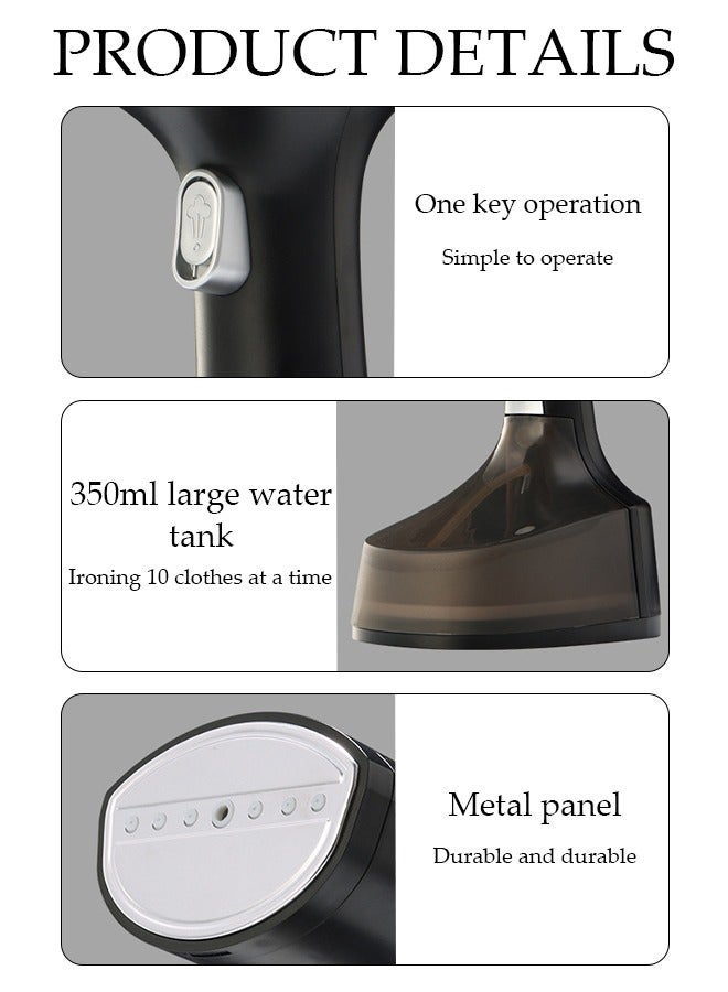 DUNISO Handheld Steam Iron, 1600w High Power For 25 Seconds Quick Heated,Equipped 350ml Big Water Tank, Portable Steamer Iron for Home and Travel - Image 3