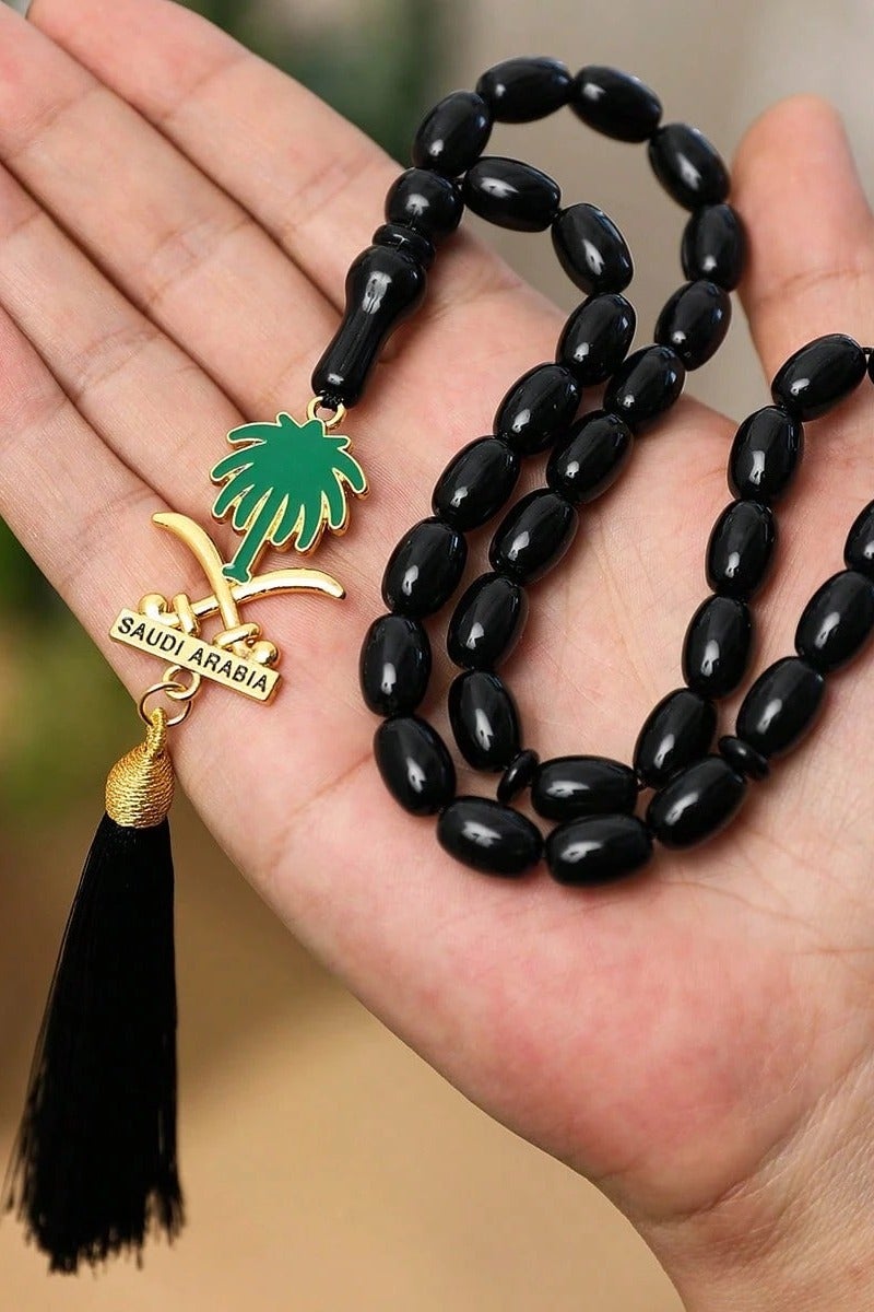 مسبحة رجالية باللون الأسود ذات الجودة العالية بعدد 33 حب - Image 1