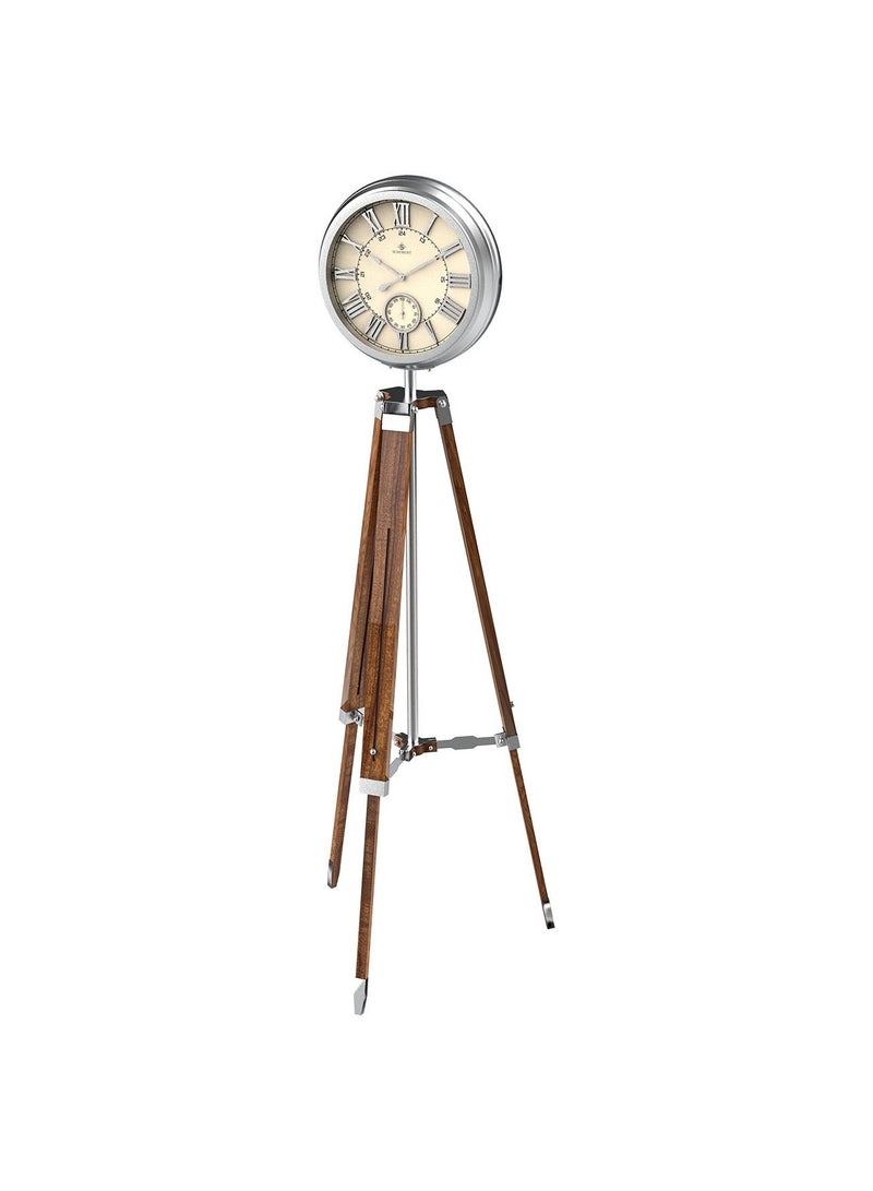 Metal & Wooden Floor Standing Clock Italian Design Size: 135 to 180 cm Silent Silky Move Sub-Second Hand 3D Numerals