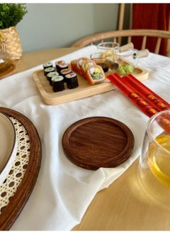 Maison Avf 2-Piece Wooden Coaster Antique  - Image 3