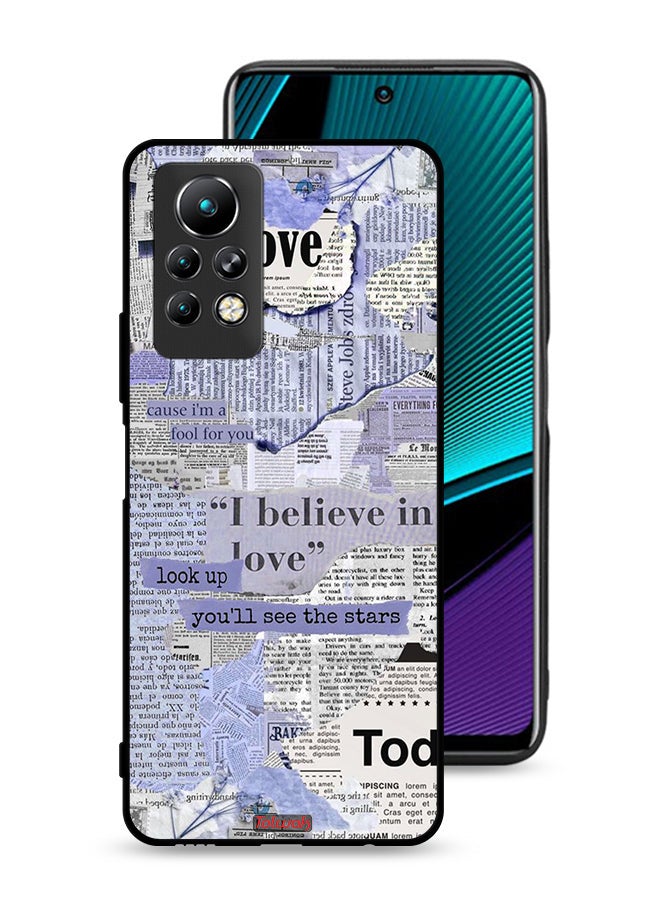 Tolwak Infinix Note 11 Pro Protective Case Cover Newspaper Pieces - Image 1