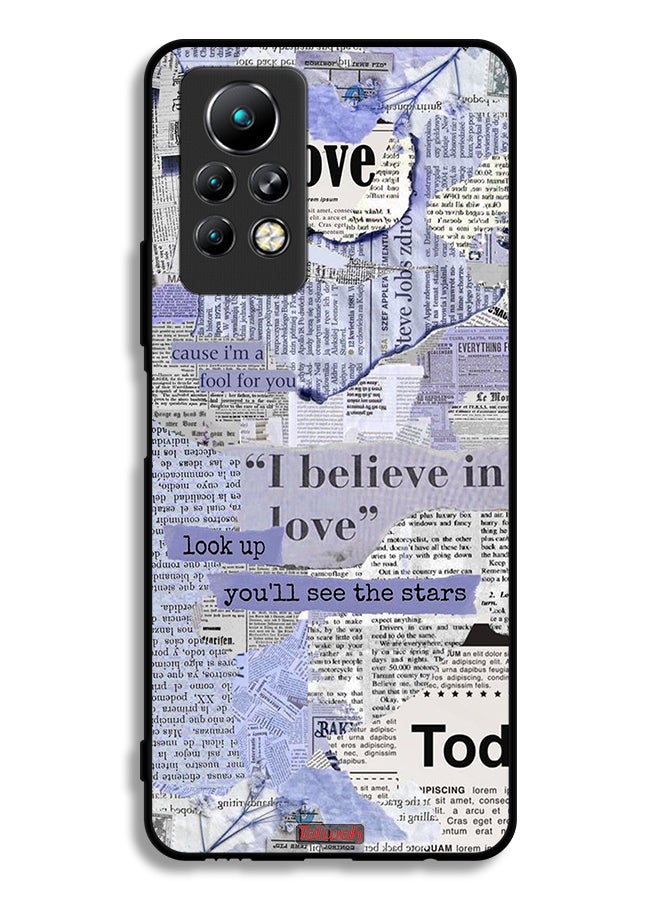 Tolwak Infinix Note 11 Pro Protective Case Cover Newspaper Pieces - Image 2