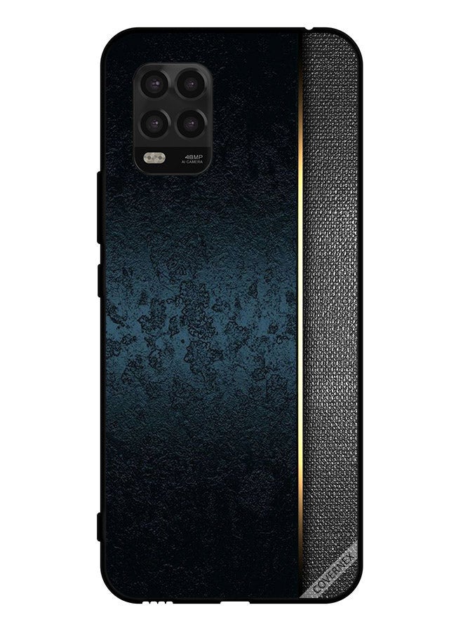 Covernex Protective Case Cover For Xiaomi Mi 10 Lite 5G Dark Green Leather Pattern - Image 1