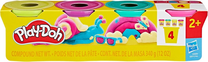 Play-Doh 4 Pack Vibrant Colors, 3 Ounce Cans of Modeling Compound for Kids - Image 3