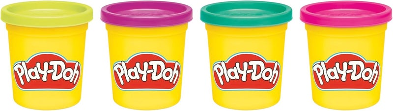 Play-Doh 4 Pack Vibrant Colors, 3 Ounce Cans of Modeling Compound for Kids - Image 2