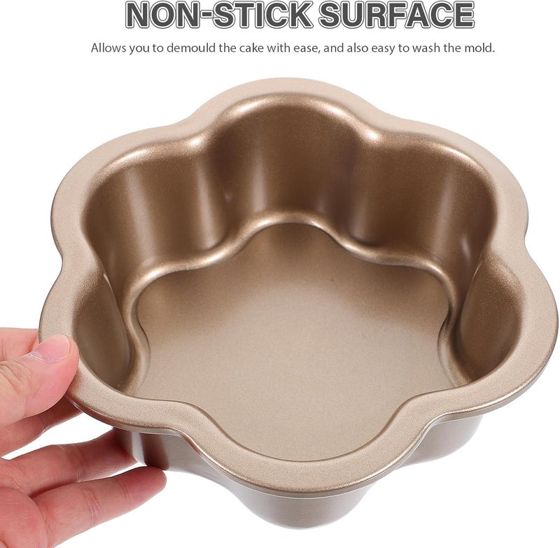 Blossom Cake Pan with Detachable Bottom 6-Inch Metal Cake Mold Nonstick Springform Pan for Baking Cheesecakes and Flower-Shaped Desserts - Image 5