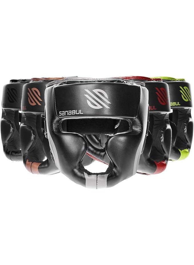 Sanabul  Essential Boxing Headgear – Full Face Coverage Sparring Headgear for Men & Women – Silver, L/XL - Image 1