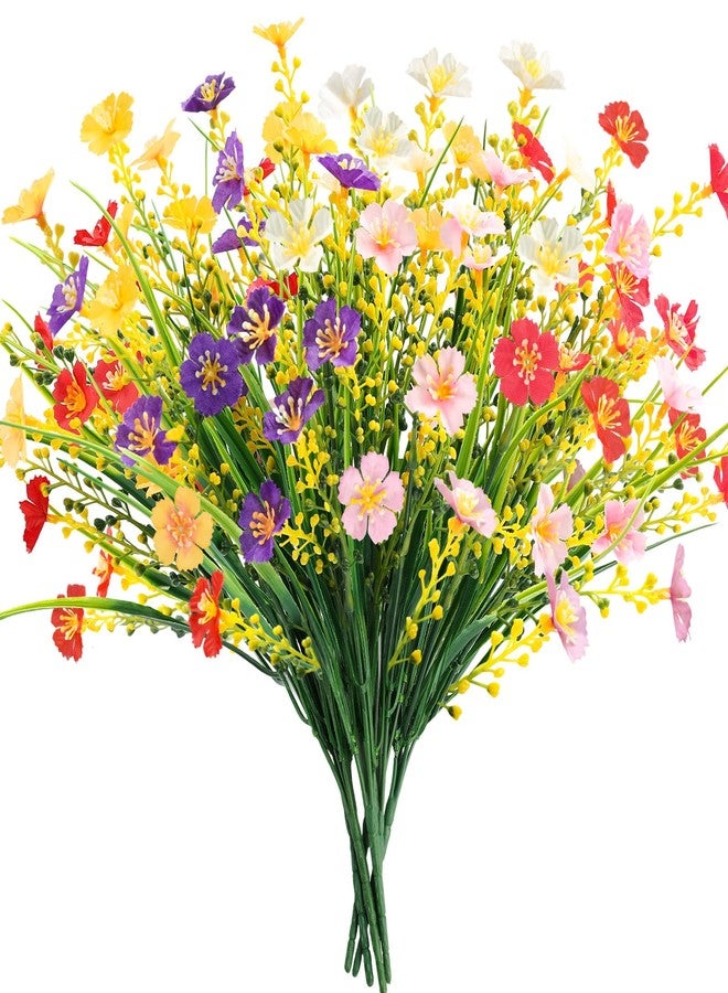 MACTING Artificial Flowers for Outdoors 6 Bundles UV Resistant Fake Flowers No Fade Faux Plastic Plants for Planters Patio Garden Porch Yard Window Home Indoor Outside Summer Decorations(Mix Color) - Image 1
