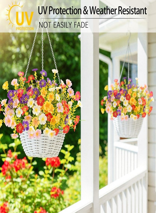 MACTING Artificial Flowers for Outdoors 6 Bundles UV Resistant Fake Flowers No Fade Faux Plastic Plants for Planters Patio Garden Porch Yard Window Home Indoor Outside Summer Decorations(Mix Color) - Image 3