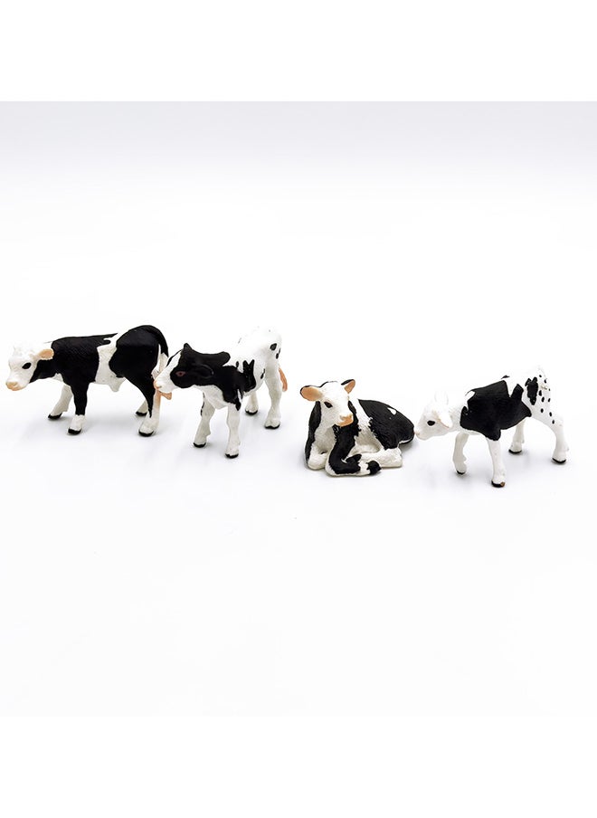 Galaxy - Galaxy Set of 4 Realistic Cow Figurines - Farm Animal Figures for Kids - Educational Toy Playset - Image 1