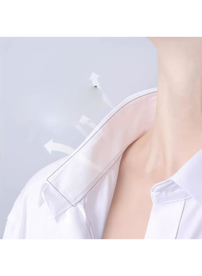 8 Rolls Men's and Women's Sweat Pad Collar Protectors, Disposable White Shirt Neck Straps, Dress Hood Self-Adhesive Invisible Padding Patches to Prevent Sweat Stains (2.5*500cm) - Image 4