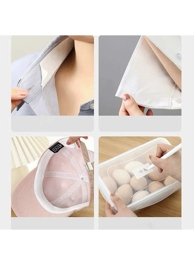 8 Rolls Men's and Women's Sweat Pad Collar Protectors, Disposable White Shirt Neck Straps, Dress Hood Self-Adhesive Invisible Padding Patches to Prevent Sweat Stains (2.5*500cm) - Image 5