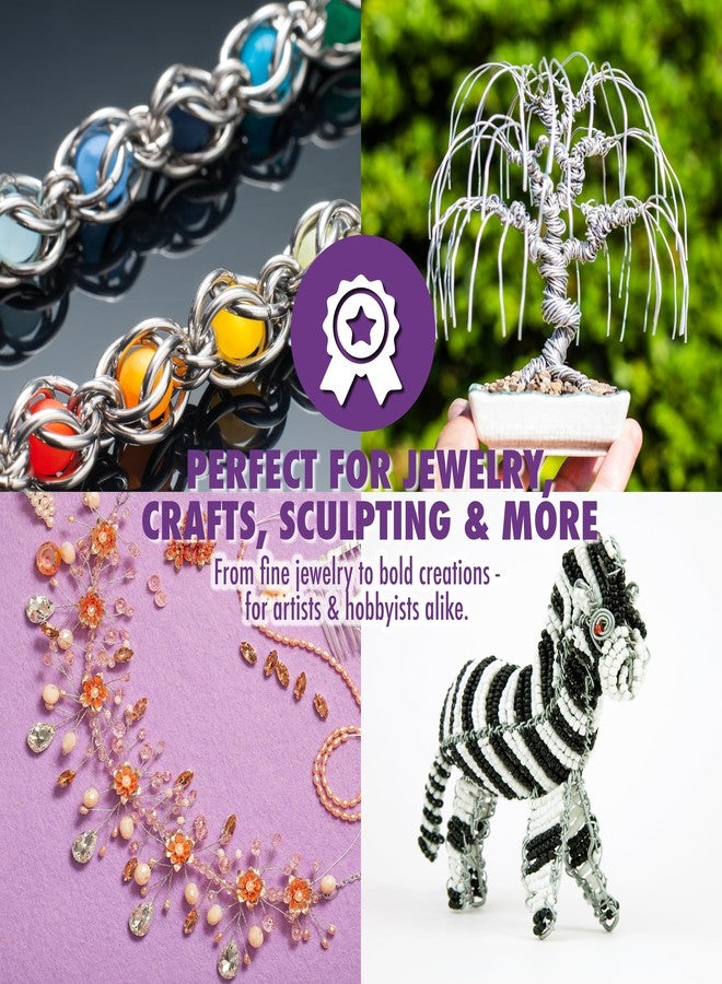 أرتيستك واير سلك فني، سلك حرفي من الفولاذ المقاوم للصدأ عيار 22، طوله 15 ياردة - Image 4