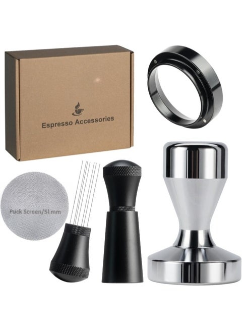 51mm Espresso Tamper Accessory Set – Professional Barista Tools for Espresso Machine Filters