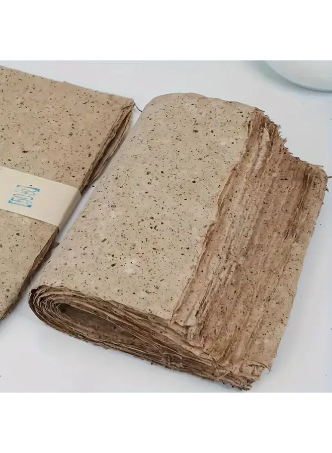 24 ورقة من مجموعة ورق التوت المصنوع يدويًا لتغليف الهدايا والرسم بالألوان المائية والخط والحرف اليدوية - Image 2