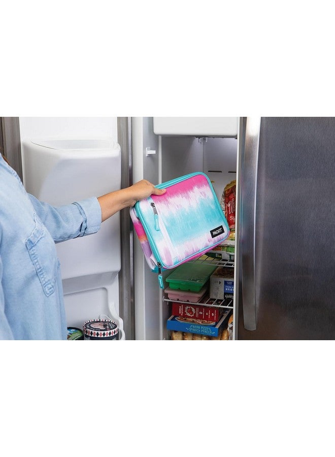 PACKIT PackIt Freezable Classic Lunch Box, Tie Dye Sorbet, Built with EcoFreeze Technology, Collapsible, Reusable, Zip Closure With Zip Front Pocket and Buckle Handle, Designed for Lunches  - Image 4