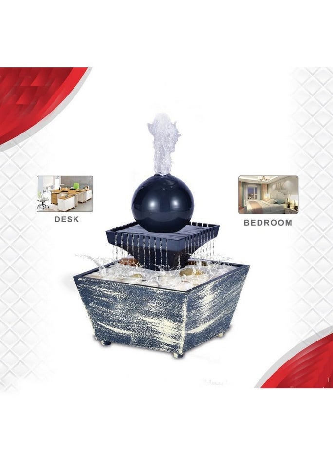 ال سي نافورة مياه داخلية بلمسة من الأناقة والديكور مع صوت المياه المتدفقة بتصاميم عصرية وإضاءة مع توهج متعدد الألوان مع مضخة كهربائية 39 - Image 1