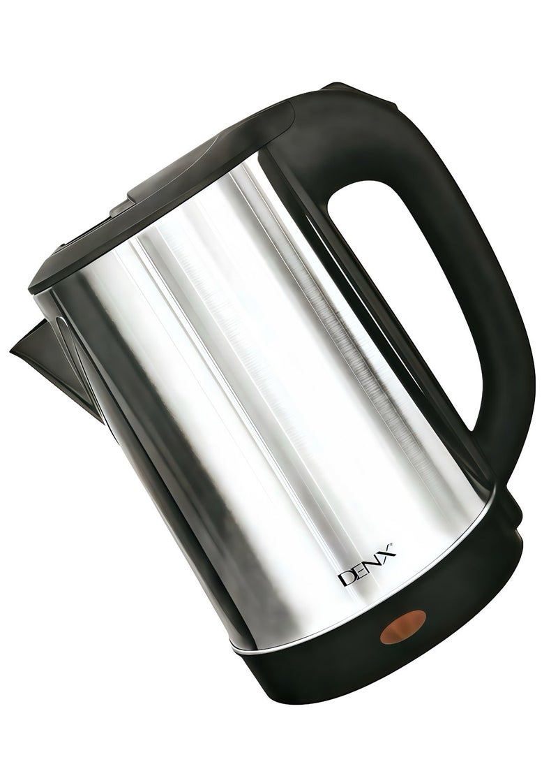 دينكس غلاية كهربائية من الفولاذ المقاوم للصدأ 1500 وات 1.7 لتر، سريعة الغليان، غلاية عالية السرعة لتحضير الشاي، قاعدة دوارة 360 درجة، إبريق شاي مثالي لغلي الماء والحليب والقهوة والشاي، للاستخدام المنزلي والمكتبي، DX3403 - Image 2