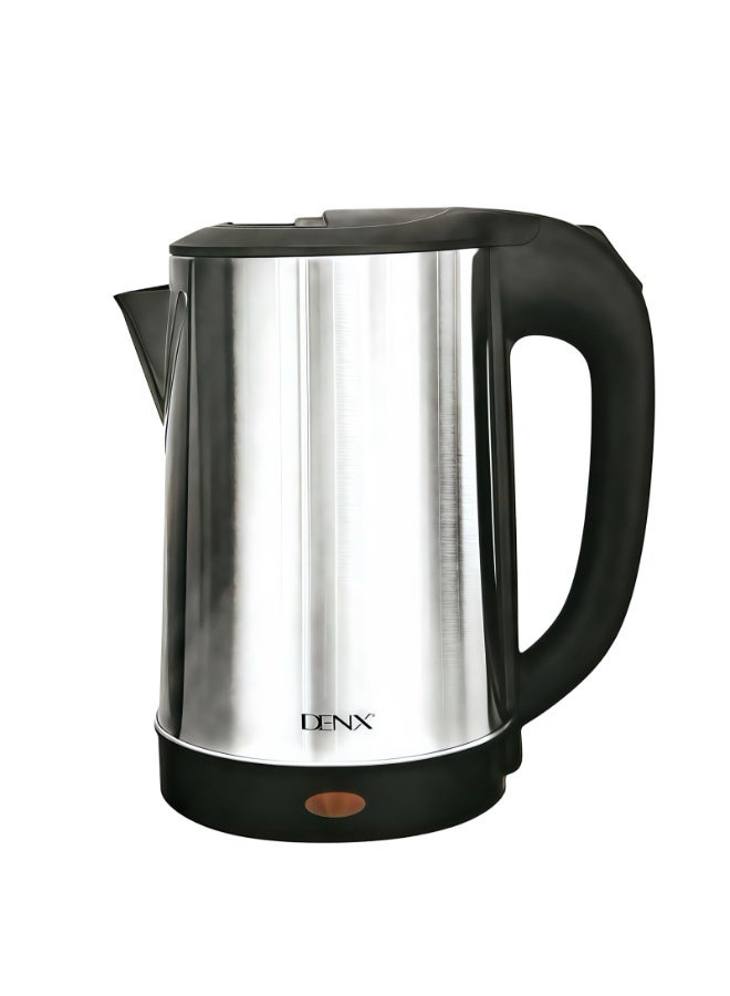 دينكس غلاية كهربائية من الفولاذ المقاوم للصدأ 1500 وات 1.7 لتر، سريعة الغليان، غلاية عالية السرعة لتحضير الشاي، قاعدة دوارة 360 درجة، إبريق شاي مثالي لغلي الماء والحليب والقهوة والشاي، للاستخدام المنزلي والمكتبي، DX3403 - Image 1
