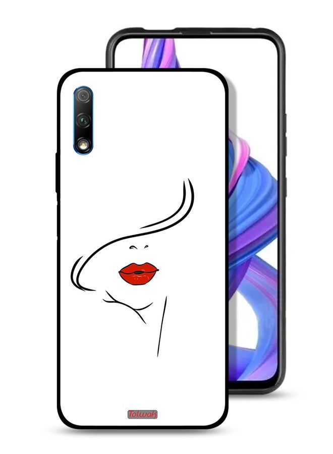 Tolwak Honor 9X (China) Protective Case Cover Girl Face Art - Image 1
