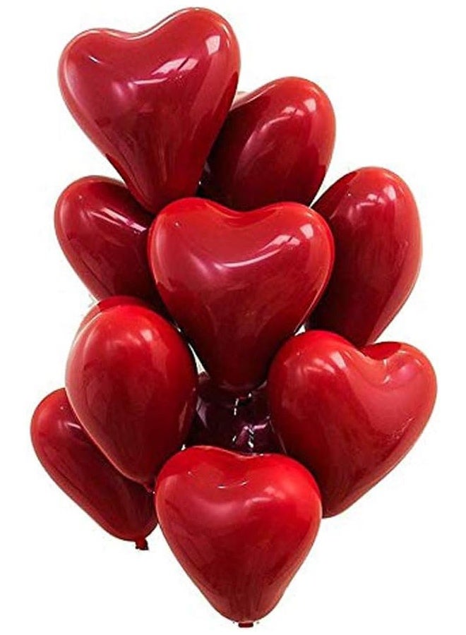 50pcs لون أحمر على شكل قلب البالونات اللاتكس ليوم الحب، اقترح الزواج، حفل الزفاف، ديكور حفل الزفاف بالون، البالونات سميكة طبقة مزدوجة - Image 3