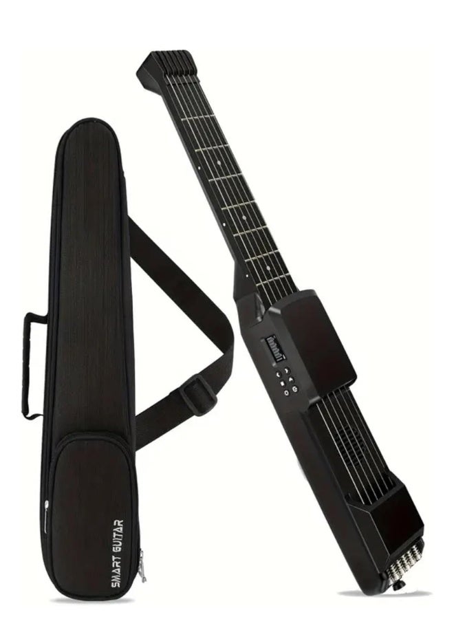 ميغاريا جيتار ذكي مع تقنية AI MIDI وشحن USB - جيتار كهربائي/صوتي هجين، نظام تدريب صامت مع سماعات الرأس/مكبر صوت، لا يتطلب ضبط، جيتار كهربائي محمول للمبتدئين - Image 1