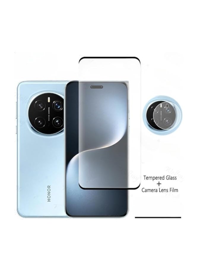 General - 2+2 Pack Compatible with Honor Magic 7 Pro 5G Screen Protector with Camera Lens Protector,Full Coverage Tempered Glass Film,HD Clear Scratch Resistant Screen Protector - Image 1
