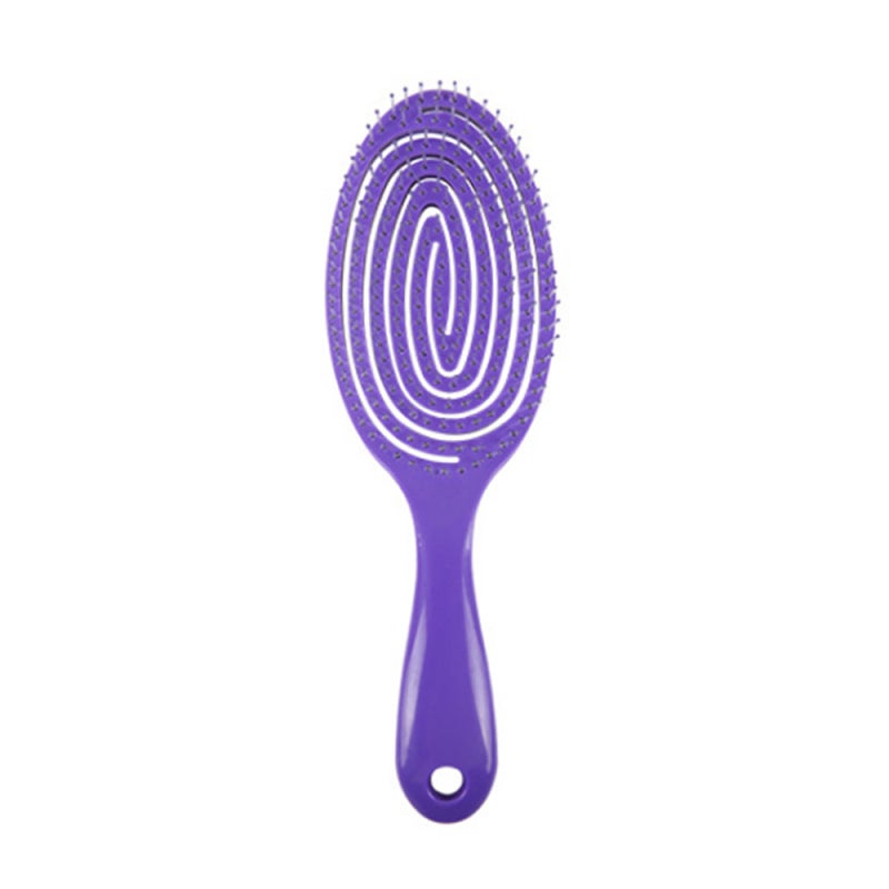 Hair Comb: Purple Hollow Design - Scalp Massage Effect Wave Brush for Quick Drying Detangling Most Hair Types - Image 1