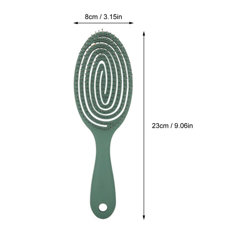 Hair Comb: Purple Hollow Design - Scalp Massage Effect Wave Brush for Quick Drying Detangling Most Hair Types - Image 4