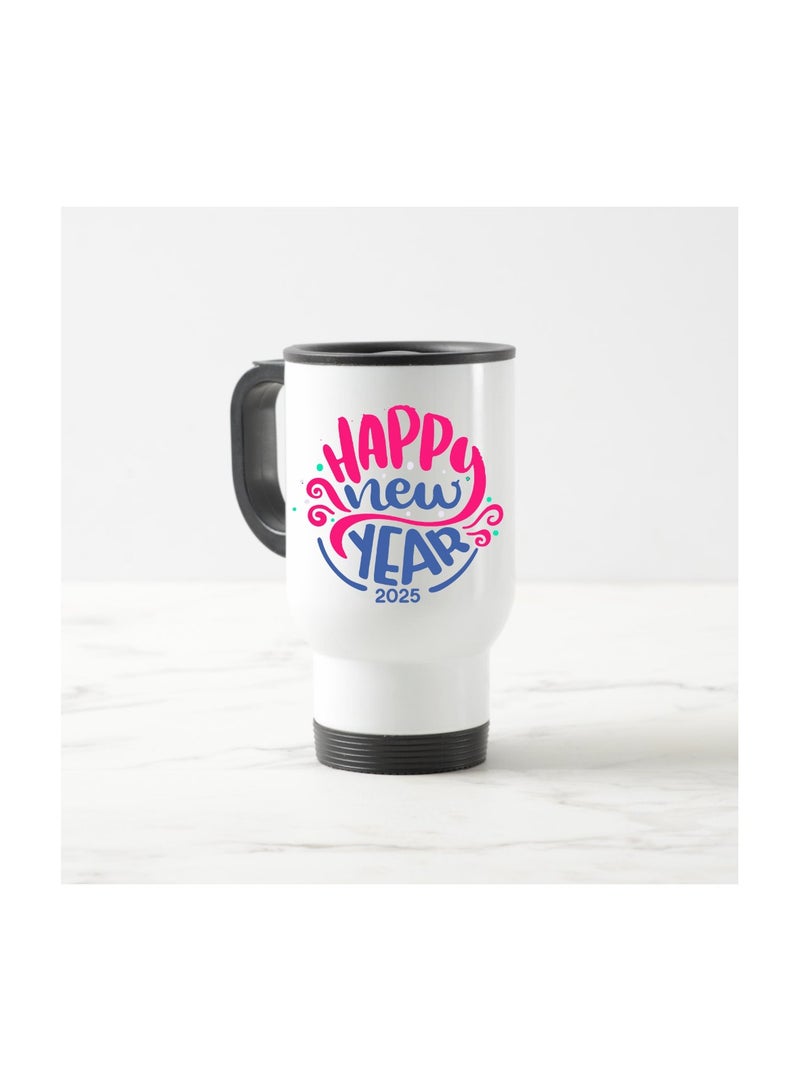 PRINTSHOP4ME Happy New Year Design Printed Travel Mug With New Year Theme Suitable Gift For Family And Friends And Special Person  - Image 2