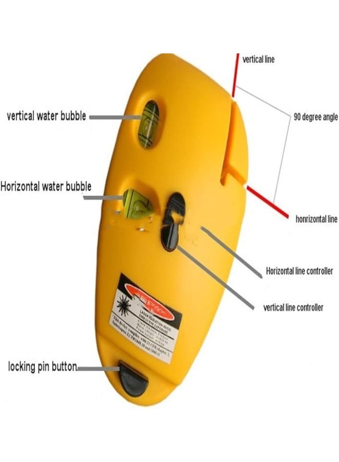 Multi-Functional Laser Level Tool with Horizon & Vertical Lines – Spirit Level Meter with Fastening Pin, Suspension Device, and Tripod Compatibility – Battery Powered (As Shown, One Size) - Image 4