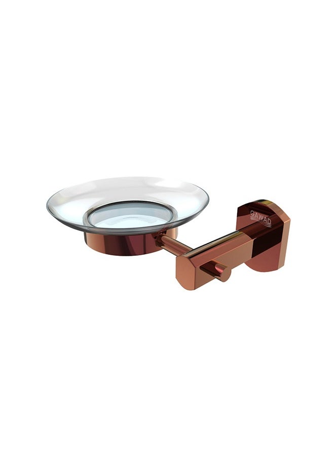 JAWAD Glass Soap 13×7 cm -Rose Gold 