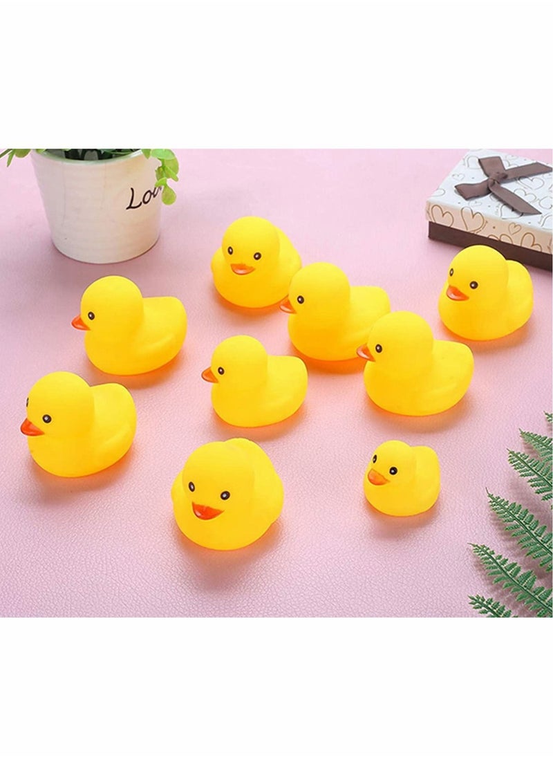 ماركة غير محددة - 9 قطع ألعاب بطة صغيرة للاستحمام بطات مطاطية صفراء بط تعويم البط للأطفال الصغار والأولاد والبنات فوق 3 أشهر 2.17 بوصة - Image 1