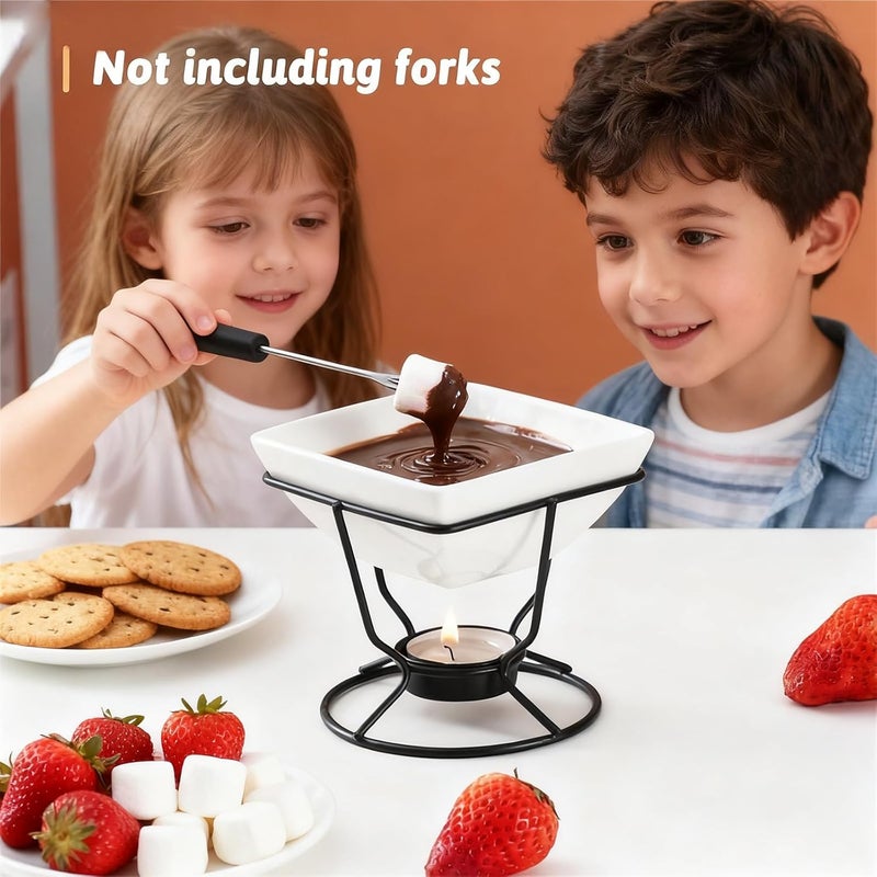 CLEABANKE 2 Pcs Butter Warmers for Seafood,Ceramic Butter Warmers for Chocolate or Cheese,Fondue Dishwasher Safe,Oven Safe,Microwave Safe - Image 2