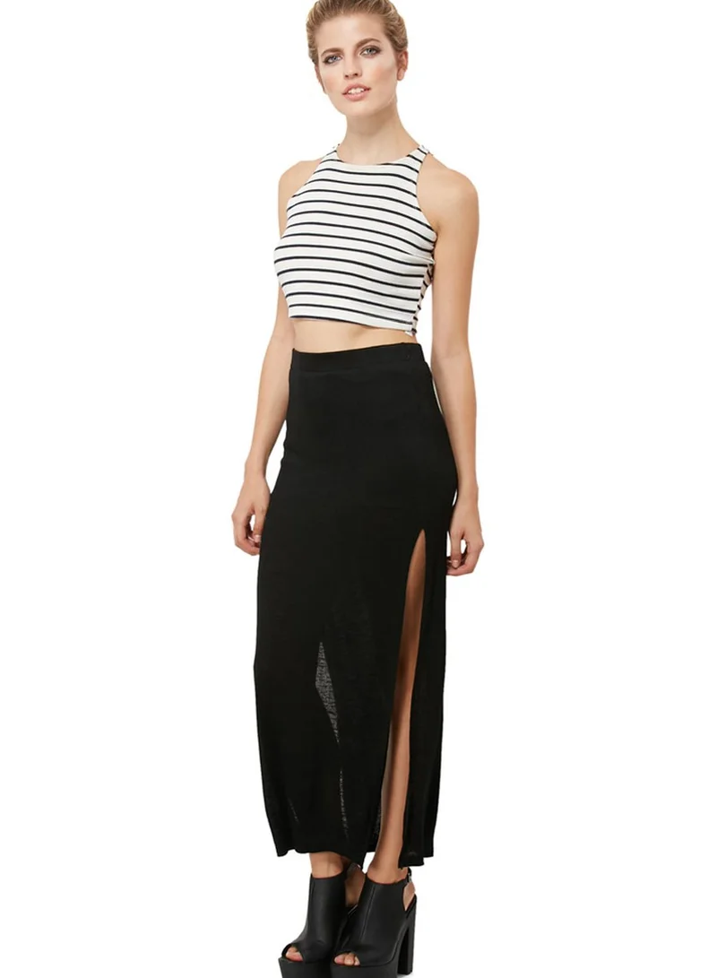 Ginger Side Slit Maxi Skirt