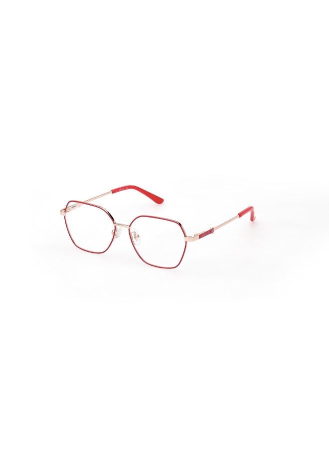 GUESS Gu9223 Geometric Metal Frames For Girls Size 47, Pink - Image 1