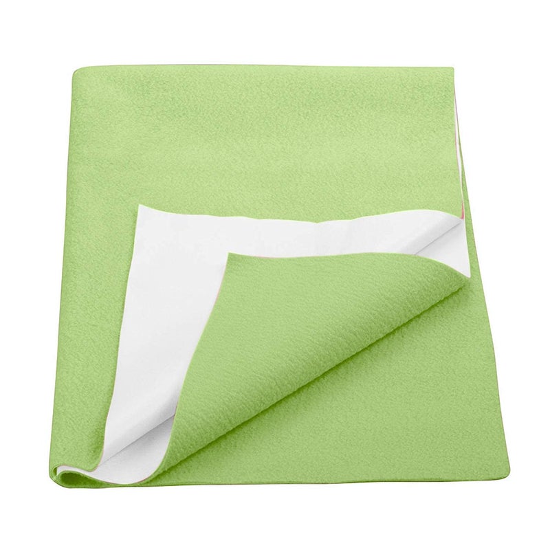 Trance Quick Dry - Soft Bed Protector Waterproof Baby Cot Sheet - (Medium-100x70 cm,Pista Green) - Image 1